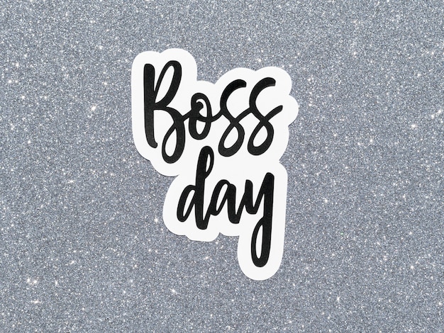 Free photo sign with boss day celebration