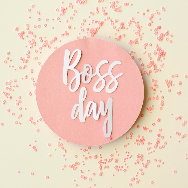 Free photo sign with boss day