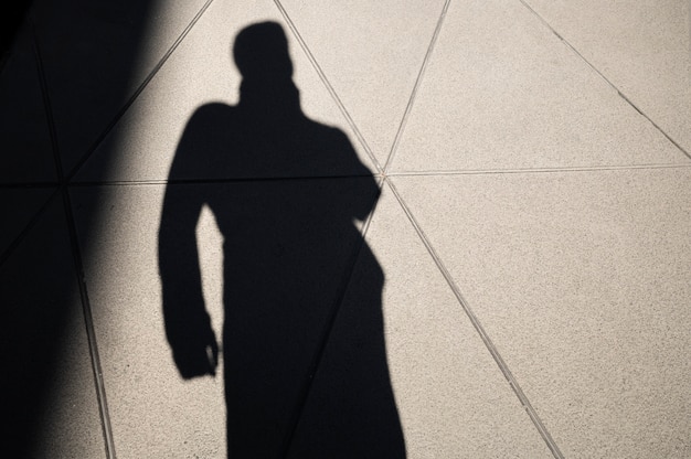 Silhouette of person in the city