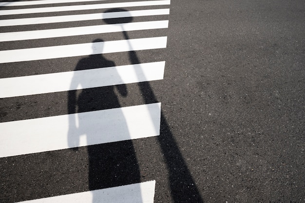 Silhouette of person in the city