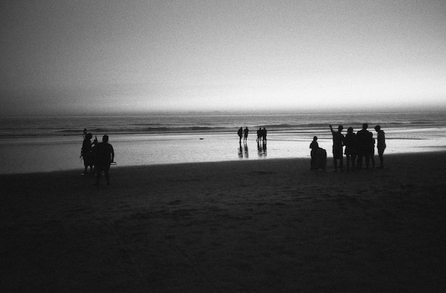 Silhouettes in the Sunset Beach