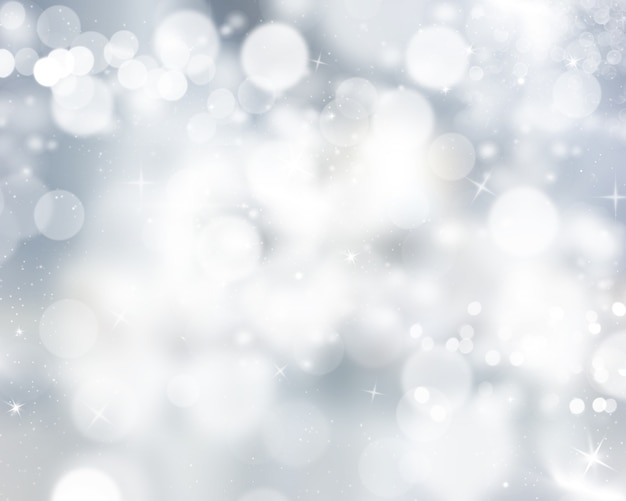 Free photo silver bokeh lights background