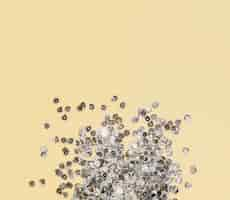 Free photo silver sequins with copy space