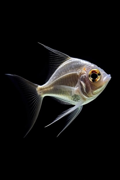 Simple looking fish with black background