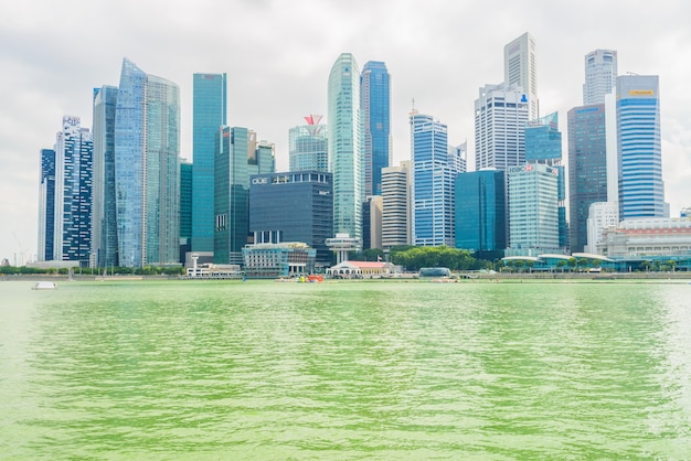 SINGAPORE - JULY 16, 2015: view of Marina Bay. Marina Bay is one of the most famous tourist attraction in Singapore.