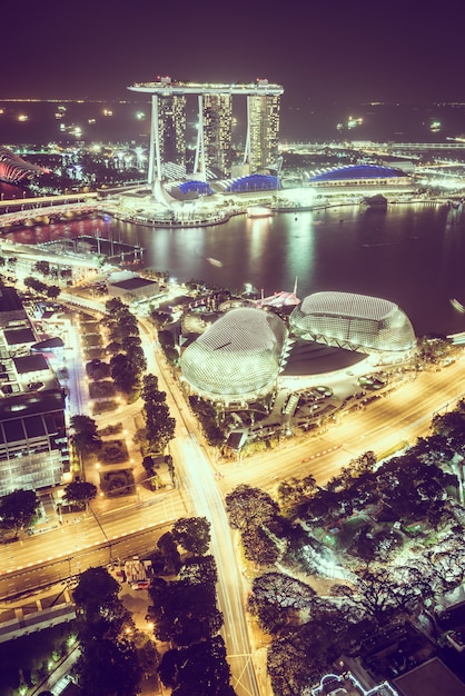 Free Photo singapore skyline city