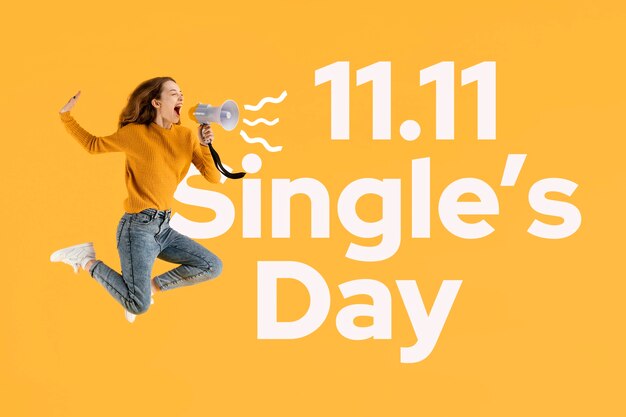 Single's day banner design