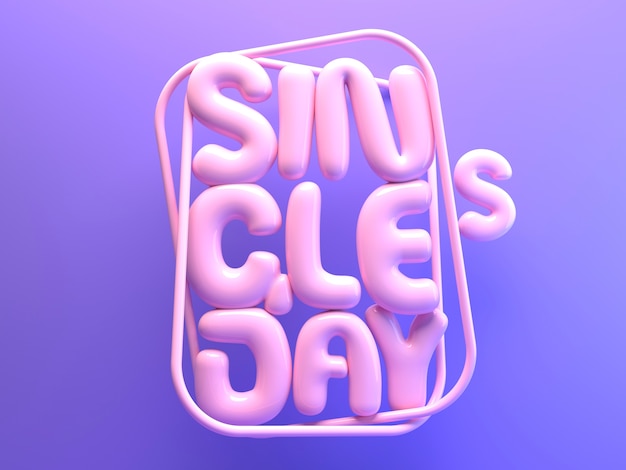 Singles day celebration with gradient background