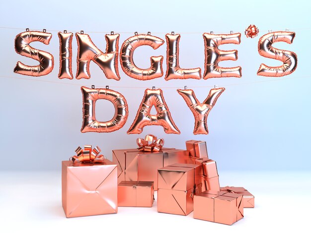 Singles day celebration with presents