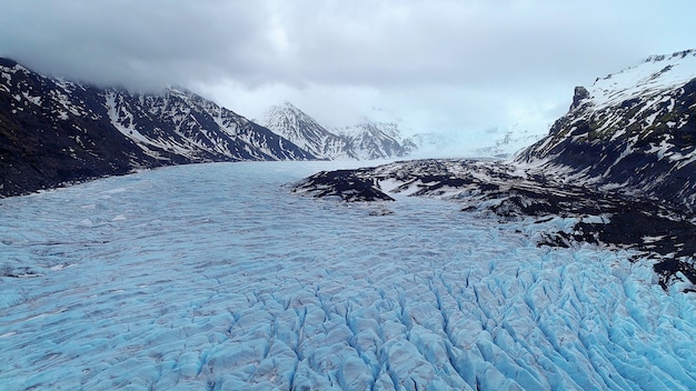 Free photo skaftafell glacier, vatnajokull national park in iceland.