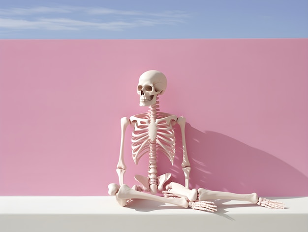 Free photo skeleton  spending time outdoors