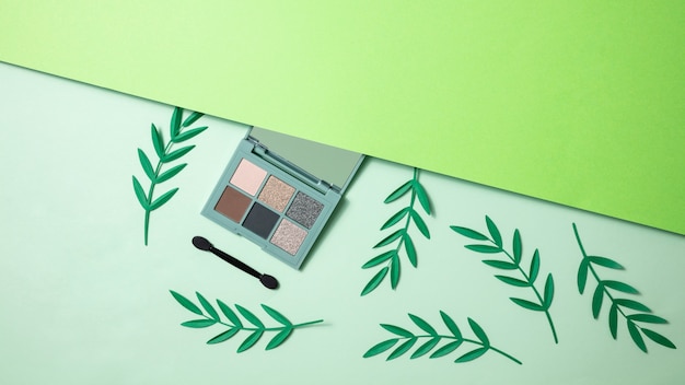 Free photo skin care banner concept with makeup