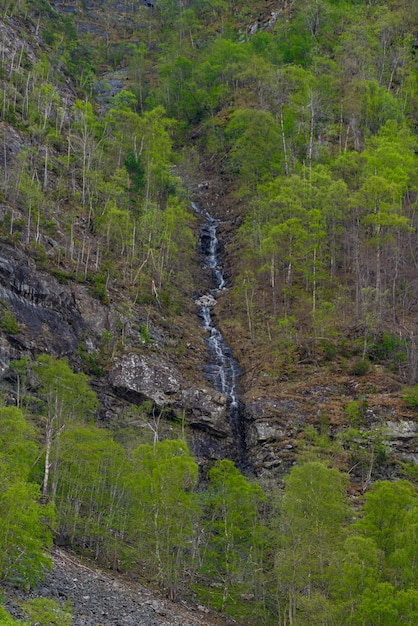 Free Photo skjolden norway may 16 2023 waterfall