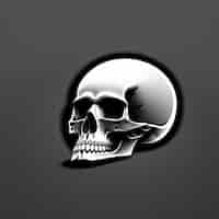 Free photo a skull with a black background and the word skull on it