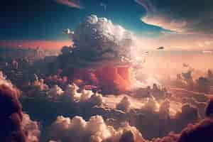 Free photo sky over the clouds cinematic clouds wallpaper 7