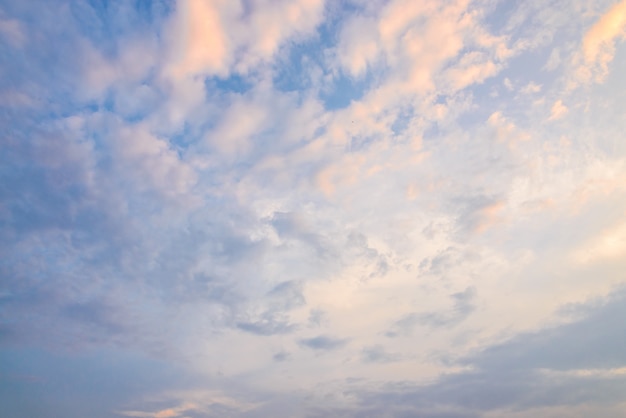 Free photo sky with clouds at sunset