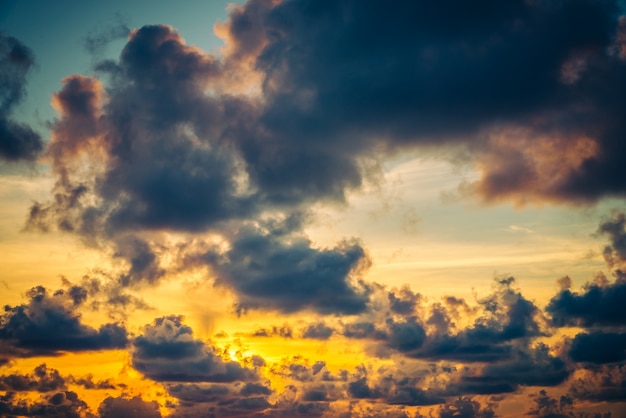 Free Photo sky with clouds at sunset