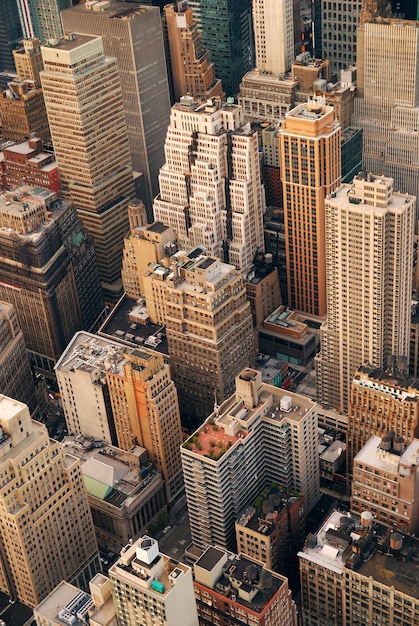 Free photo skyscrapers aerial view