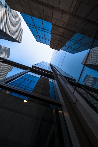 Skyscrapers from a low angle view