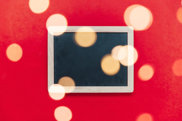 Free Photo slate and bokeh lights