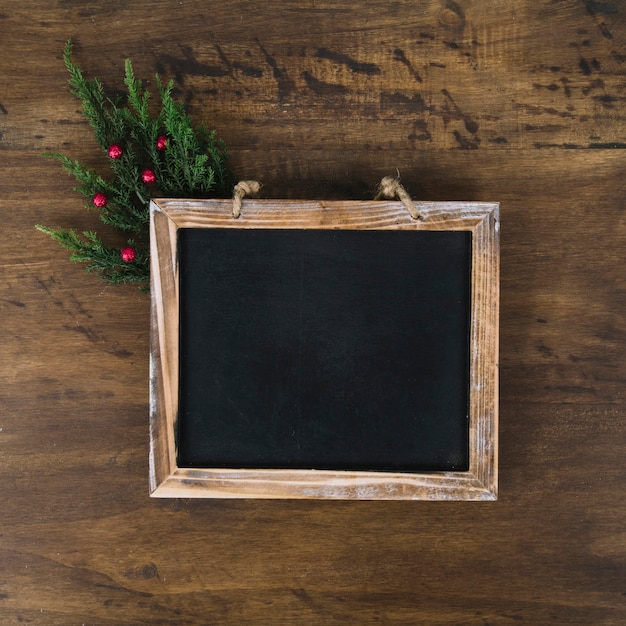 Free Photo slate on mistletoe