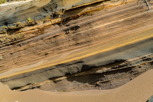 Slice of a hill on Teide volcano.