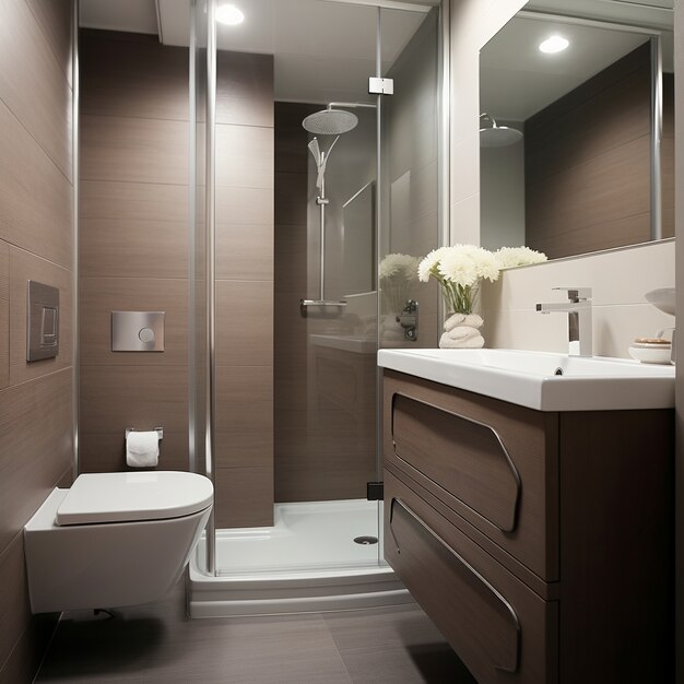 Small bathroom with modern style and decor