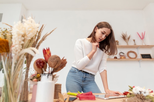 Small business entrepreneur person being focused