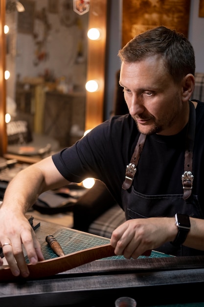 Small business manager in his workshop