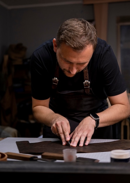 Small business manager in his workshop