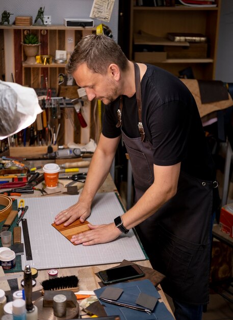 Small business manager in his workshop