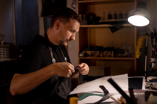 Small business manager in his workshop