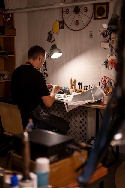 Small business manager in his workshop