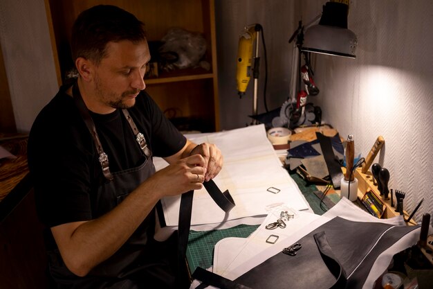 Small business manager in his workshop