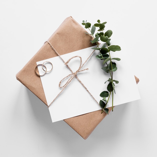 Free Photo small gift with wedding card