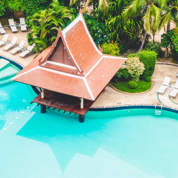 Small house in a pool