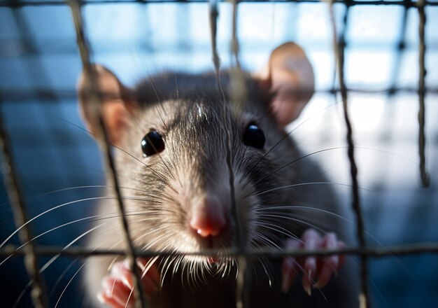 Small rat living indoors