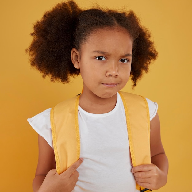 Free photo small school girl medium shot