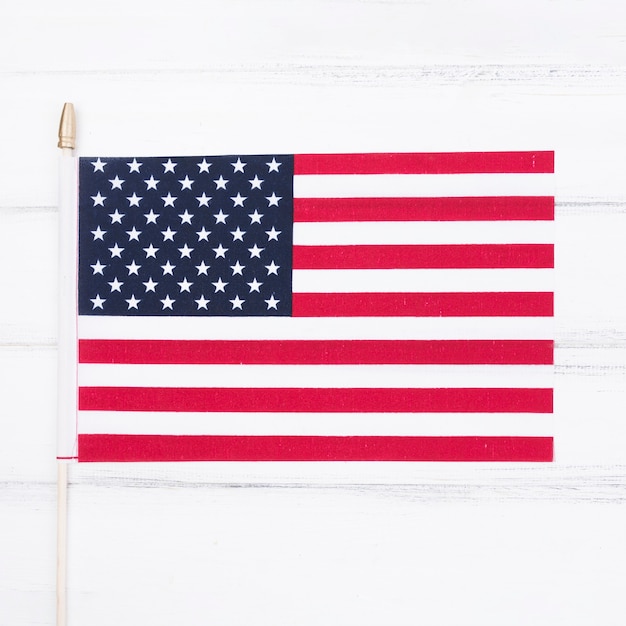 Free photo small usa flag on white table