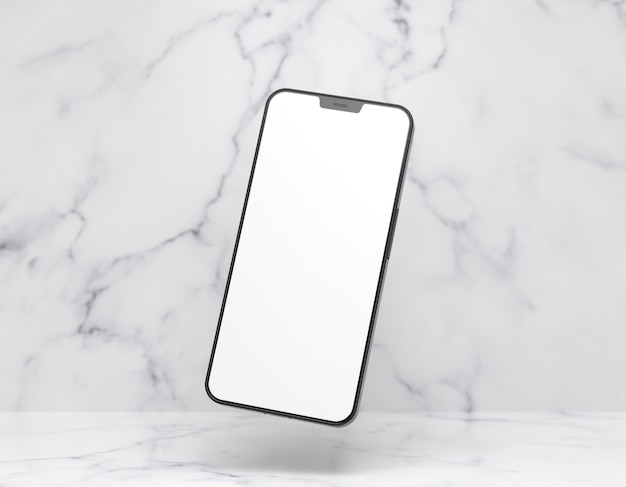 Smartphone on marble table