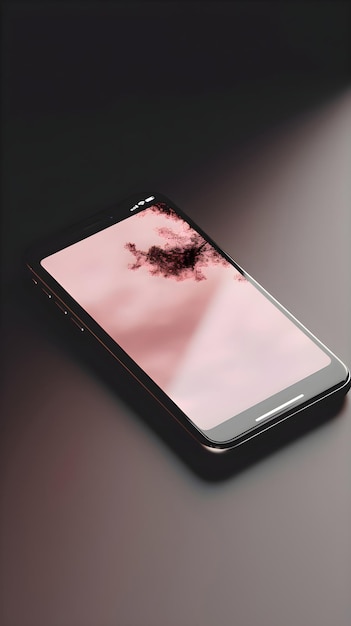 Free Photo smartphone with a broken screen on a dark background 3d rendering