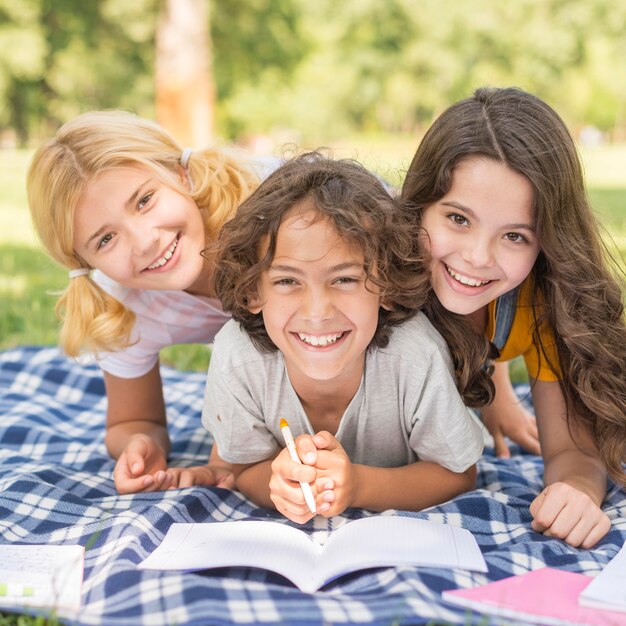 Smiley childrens writing