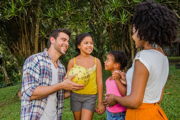 Smiling family