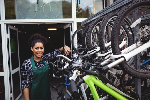 Smiling mechanic in workshop