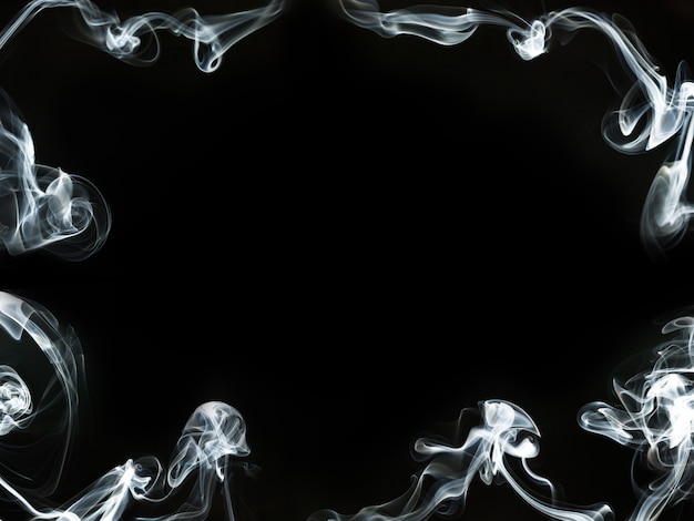 Free Photo smoke frame on black background