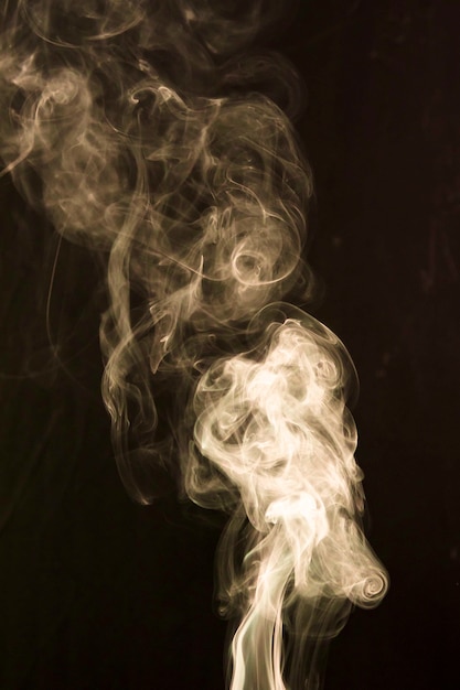 Free photo smoke spread out wide over dark background