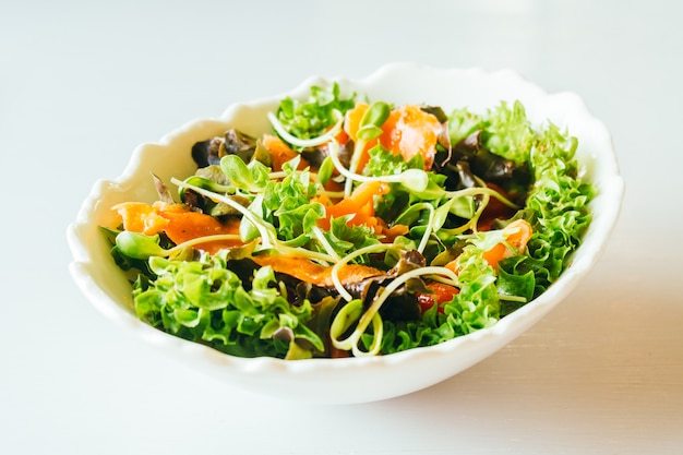 Smoked salmon with vegetable salad