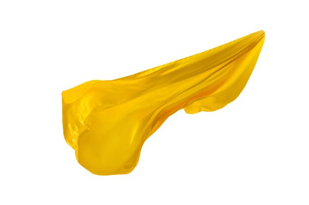 Smooth elegant transparent yellow cloth separated