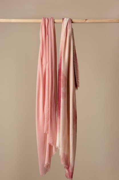 Smooth textured handkerchief hanging