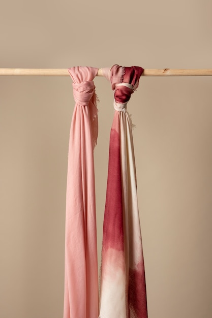 Smooth textured handkerchief hanging